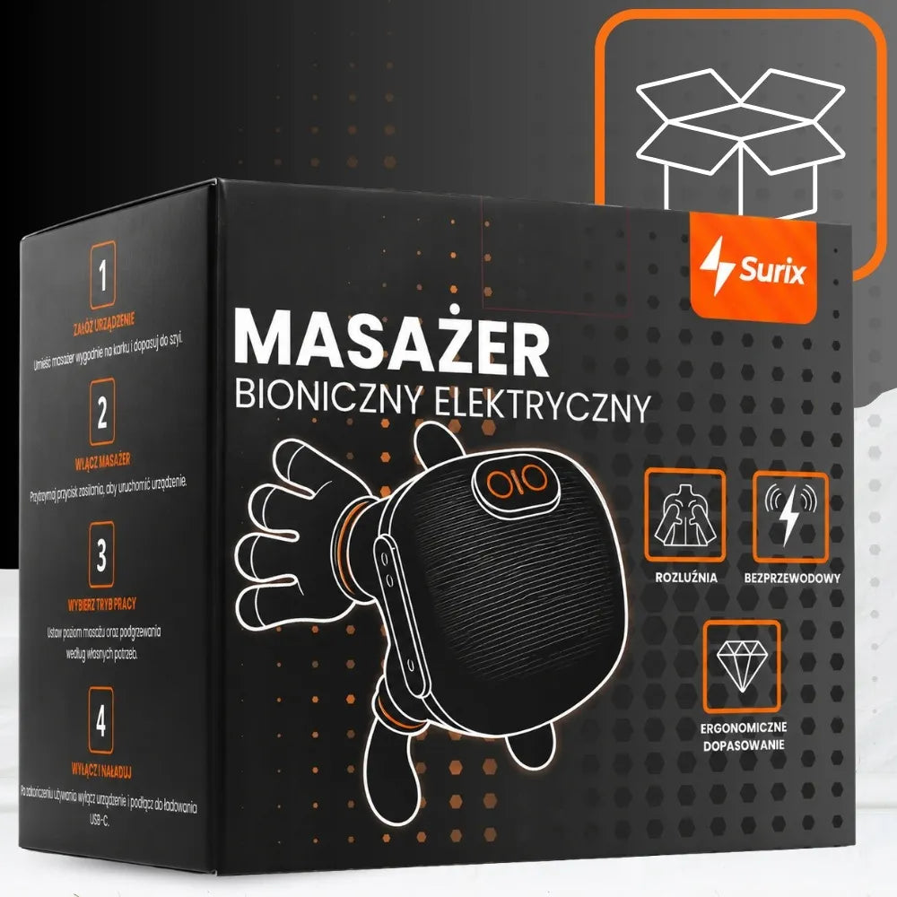 RelaxPro masažuoklis su 3D šildymo funkcija kaklui ir nugarai su masažinėmis rankenėlėmis