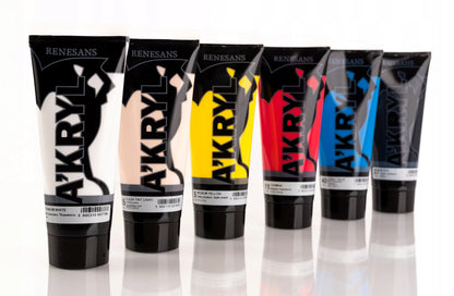 Renesans akrilinių dažų rinkinys, 6 × 200 ml