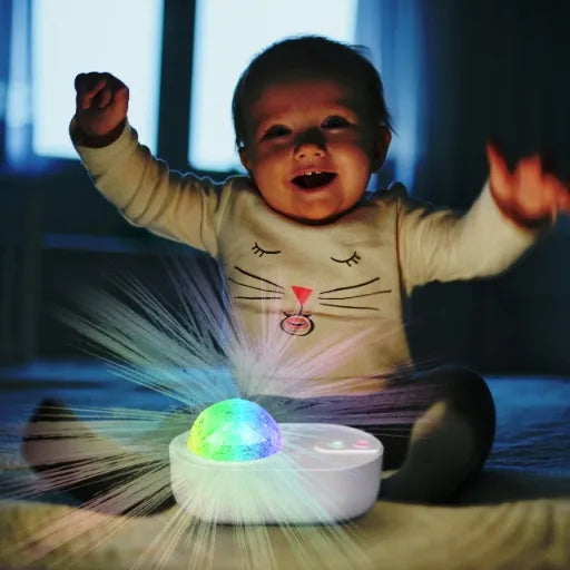 RETOO 2-in-1 naktinė lempa žvaigždžių projektorius su besisukančiu efektu, 3 gamtos garsais ir nuotolinio valdymo pulteliu