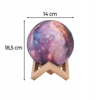 RETOO 3D LED naktinė lemputė „Šviečiantis mėnulis“ MOON RGB su pulteliu