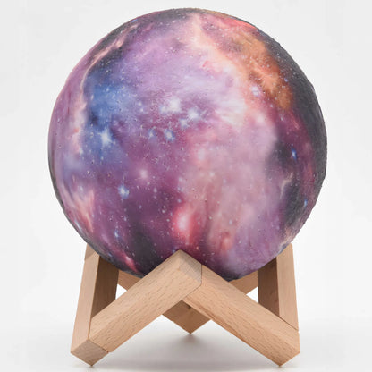 RETOO 3D LED naktinė lemputė „Šviečiantis mėnulis“ MOON RGB su pulteliu