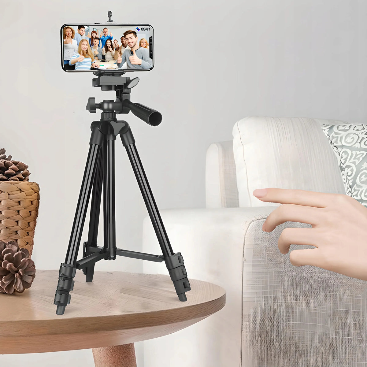 RETOO 4 viename trikojis 103 cm su laikikliu fotoaparatui ir telefonui bei pulteliu asmenukėms