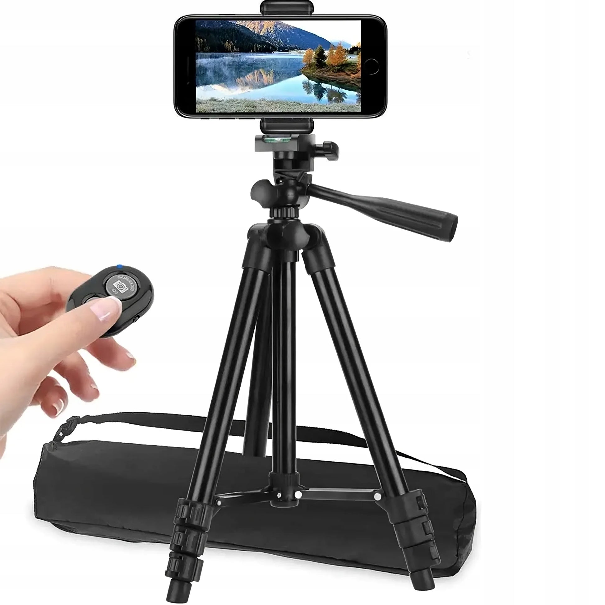 RETOO 4 viename trikojis 103 cm su laikikliu fotoaparatui ir telefonui bei pulteliu asmenukėms