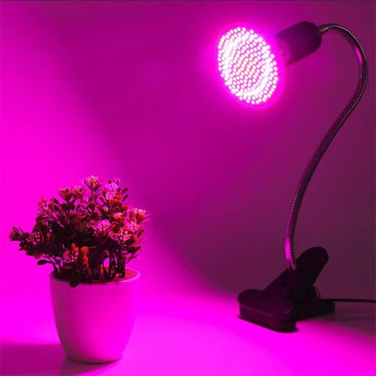 RETOO augalų auginimo lempa, 200 LED LED panelė su spaustuku, 20 W, E27, lanksti