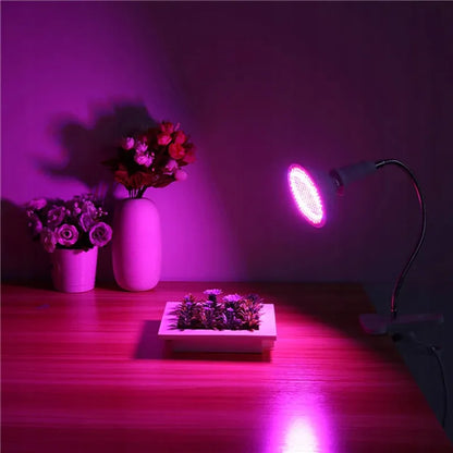 RETOO augalų auginimo lempa, 200 LED LED panelė su spaustuku, 20 W, E27, lanksti