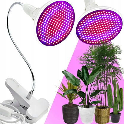 RETOO augalų auginimo lempa, 200 LED LED panelė su spaustuku, 20 W, E27, lanksti