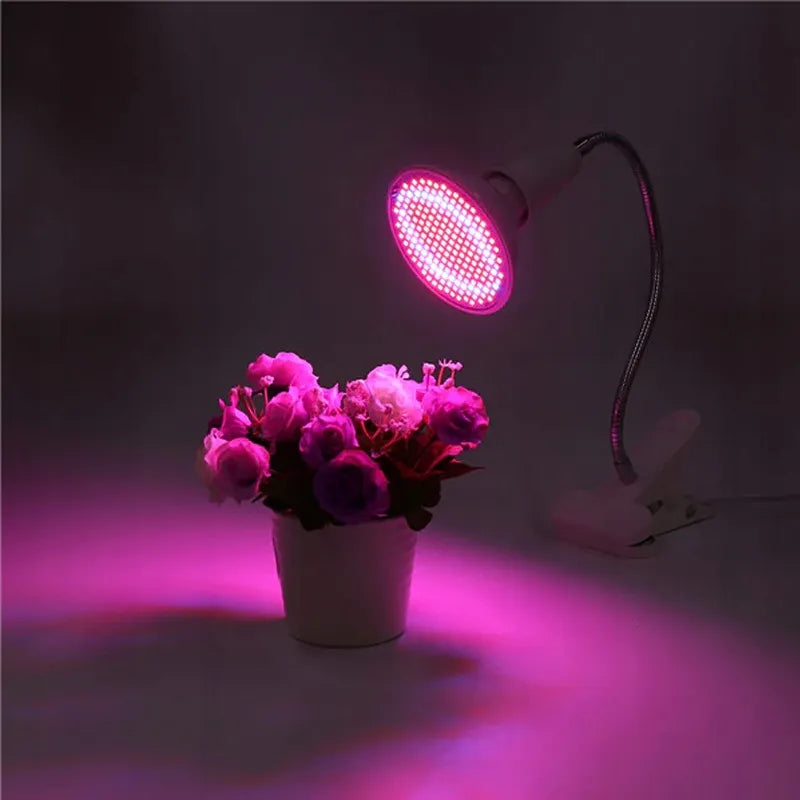 RETOO augalų auginimo lempa, 200 LED LED panelė su spaustuku, 20 W, E27, lanksti