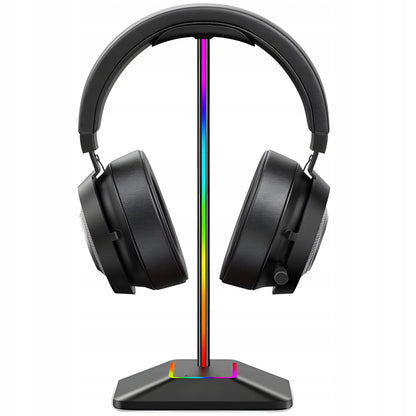 RETOO ausinių stovas, žaidimų laikiklis su RGB LED apšvietimu ir USB šakotuvu
