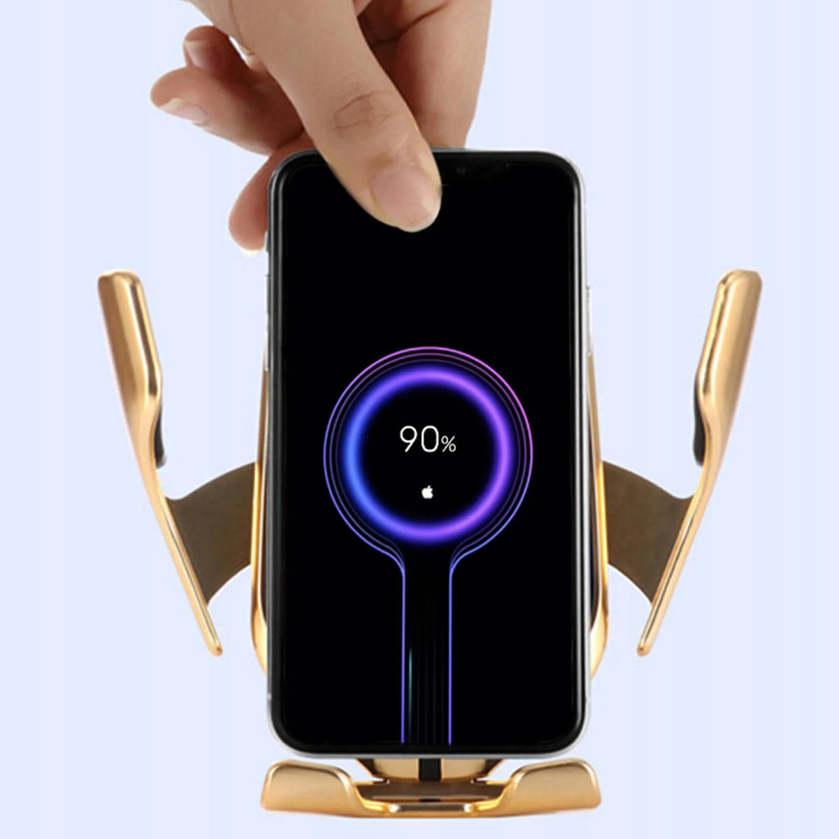 RETOO automobilinis telefono laikiklis ventiliacijos grotelėms su indukciniu įkrovikliu ir kabeliu
