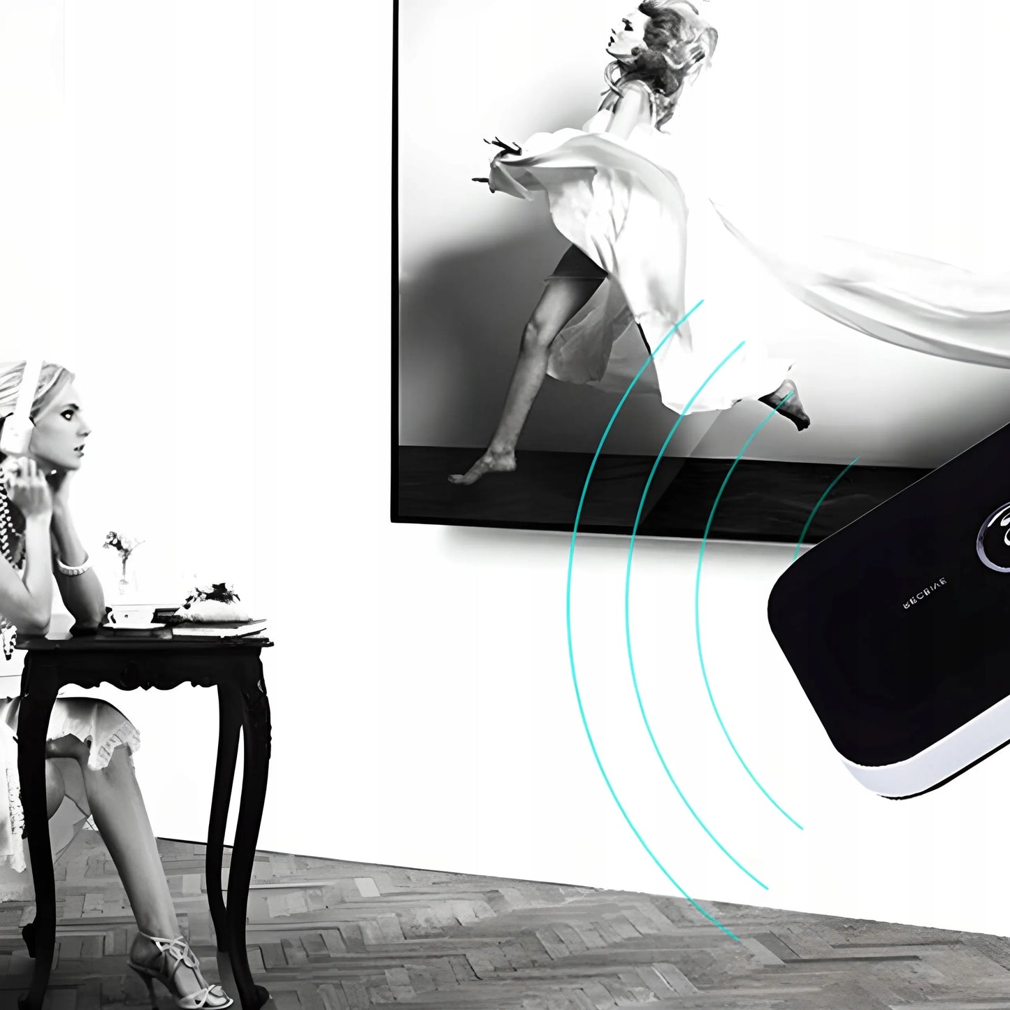 RETOO „Bluetooth“ adapteris, garso siųstuvas ir imtuvas su AUX jungtimi ir laidais