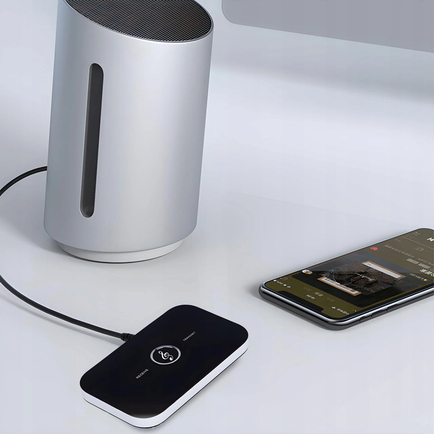 RETOO „Bluetooth“ adapteris: imtuvas ir siųstuvas, AUX garso jungtis su laidais