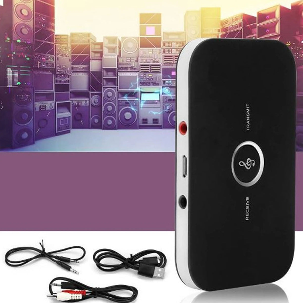 RETOO „Bluetooth“ adapteris: imtuvas ir siųstuvas, AUX garso jungtis su laidais