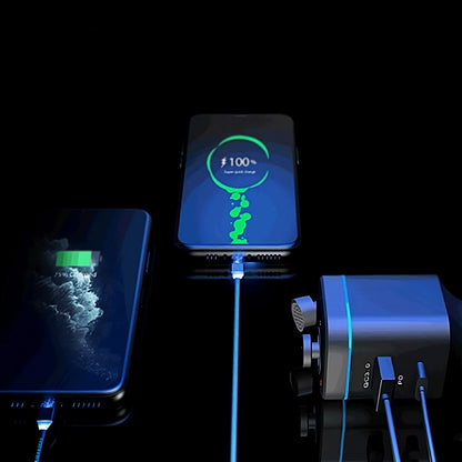 RETOO „Bluetooth“ garso FM MP3 siųstuvas + greitasis USB SD LCD QC3.0 RGB įkroviklis