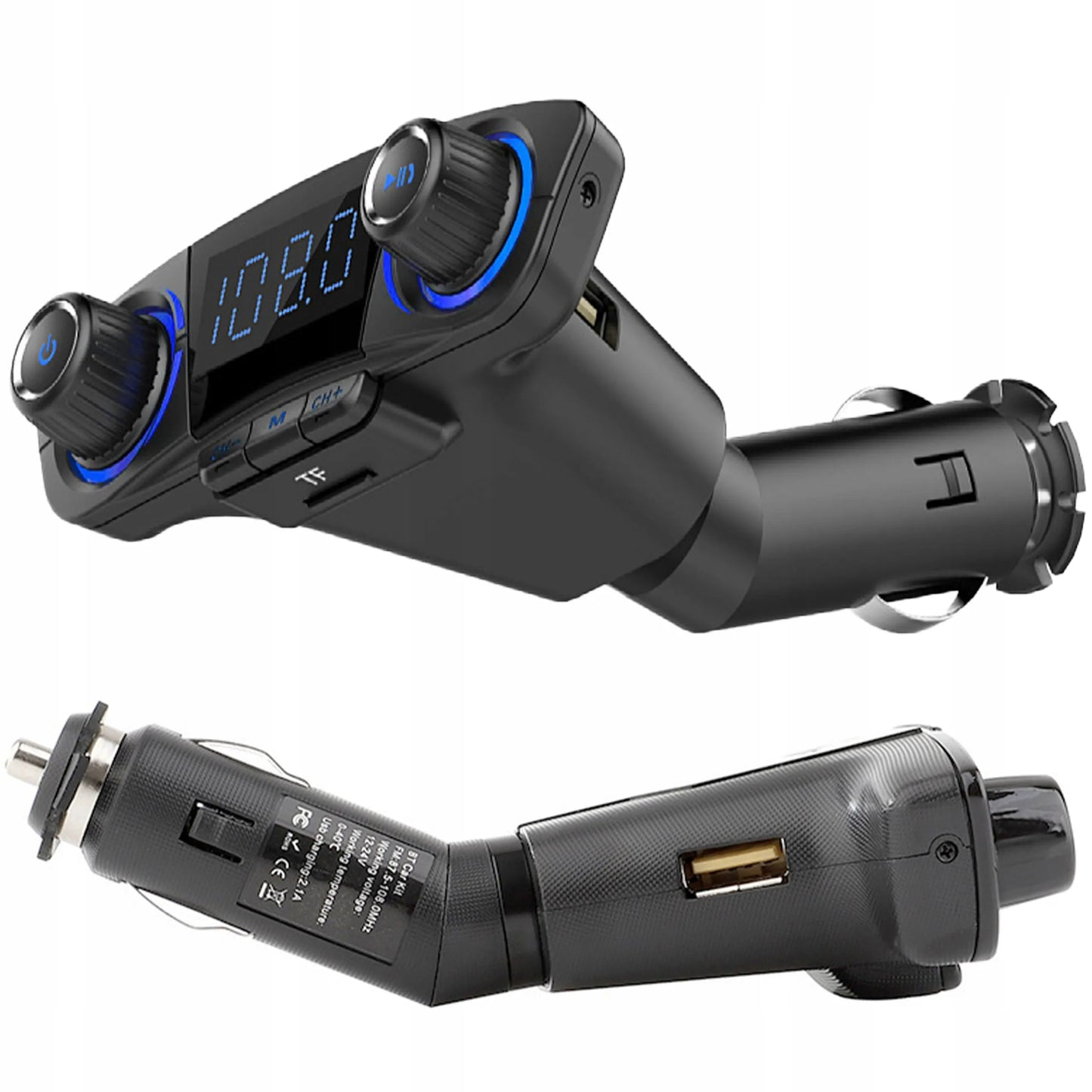 RETOO BT06 daugiafunkcis automobilinis FM siųstuvas, Bluetooth 5.0, USB, ekranas