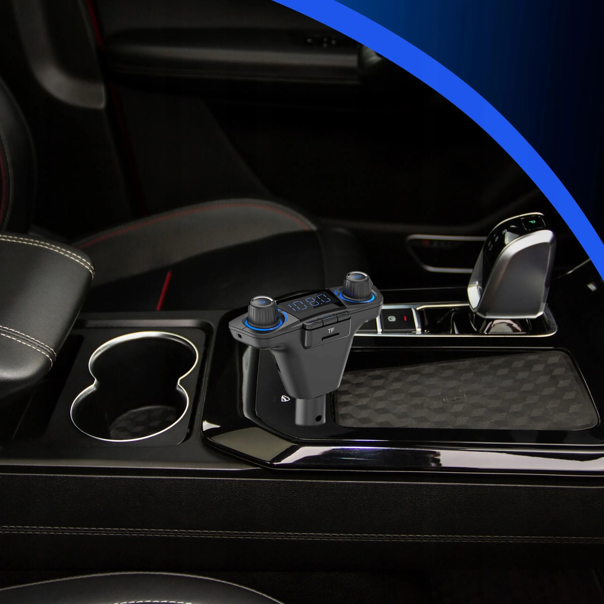 RETOO BT06 daugiafunkcis automobilinis FM siųstuvas, Bluetooth 5.0, USB, ekranas