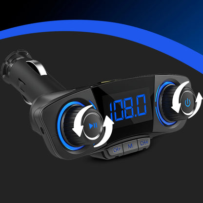 RETOO BT06 daugiafunkcis automobilinis FM siųstuvas, Bluetooth 5.0, USB, ekranas