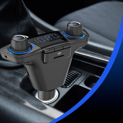 RETOO BT06 daugiafunkcis automobilinis FM siųstuvas, Bluetooth 5.0, USB, ekranas