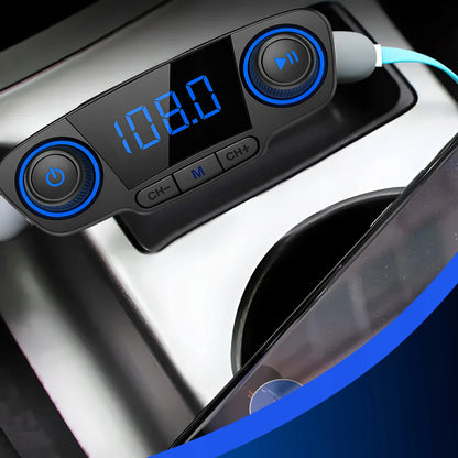 RETOO BT06 daugiafunkcis automobilinis FM siųstuvas, Bluetooth 5.0, USB, ekranas