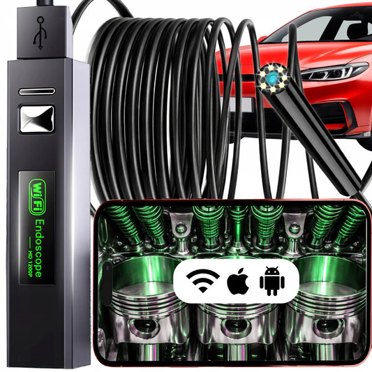RETOO dirbtuvinė endoskopinė kamera telefonui ir kompiuteriui, 3 viename, Android, iOS, Wi-Fi