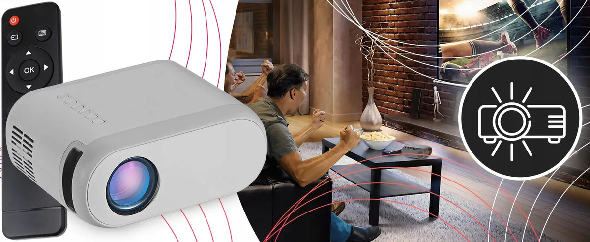 RETOO ER1160 Nešiojamas Wi-Fi projektorius, Full HD, 3000 lm
