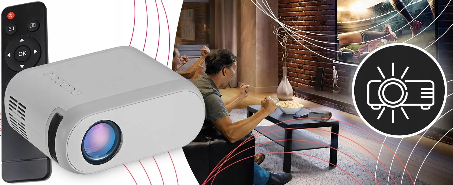 RETOO ER1160 Nešiojamas Wi-Fi projektorius, Full HD, 3000 lm