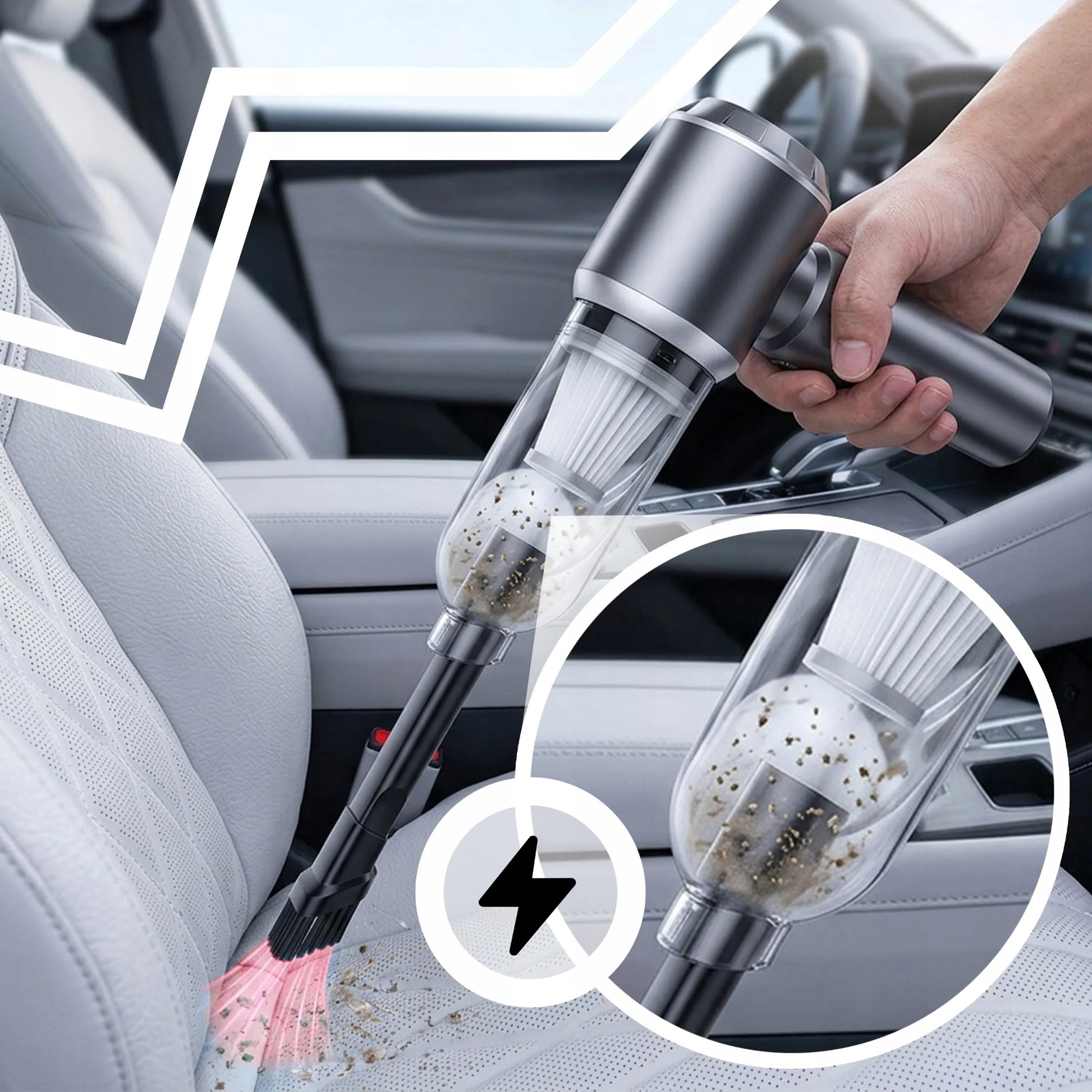RETOO galingas 120W belaidis rankinis automobilių dulkių siurblys 3in1