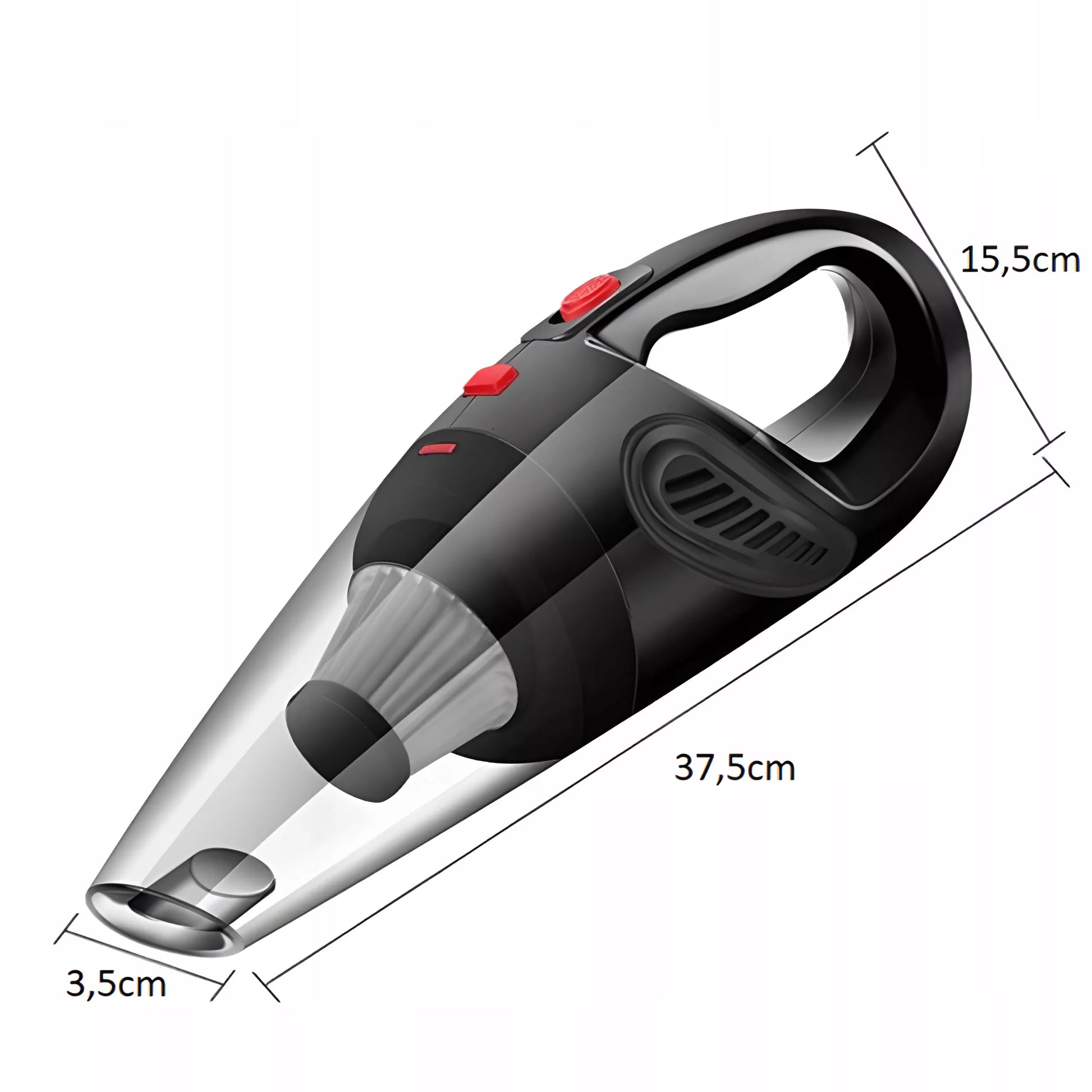 RETOO galingas rankinis automobilinis dulkių siurblys 120W 12V + antgalių rinkinys