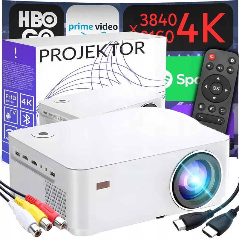 RETOO išmanusis projektorius SMART TV Wi-Fi Full HD 4K 9000 lm LCD LED Bluetooth Android