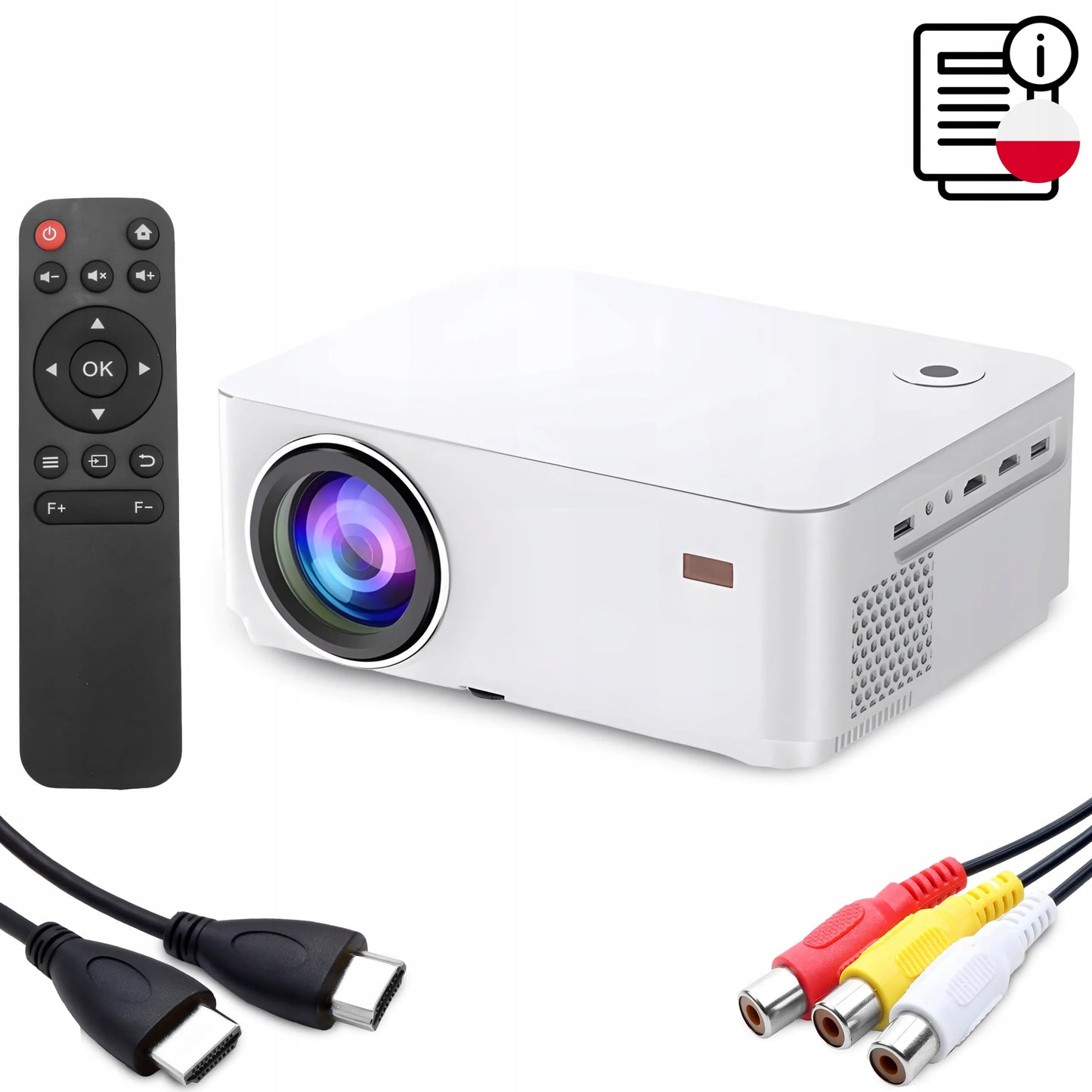 RETOO išmanusis projektorius SMART TV Wi-Fi Full HD 4K 9000 lm LCD LED Bluetooth Android