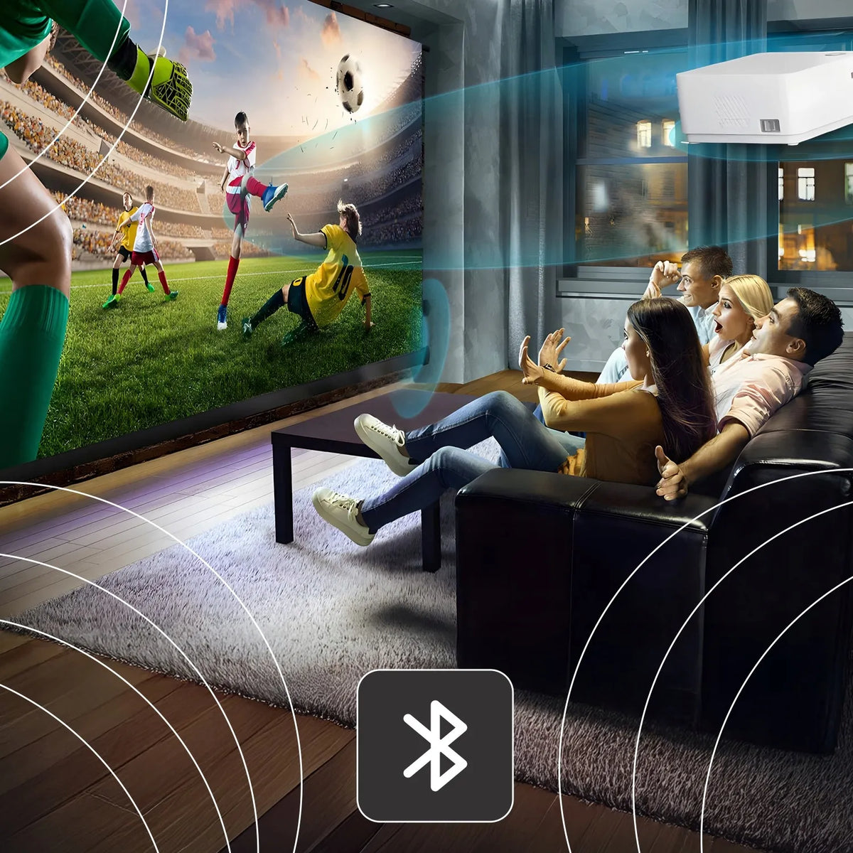 RETOO išmanusis projektorius SMART TV Wi-Fi Full HD 4K 9000 lm LCD LED Bluetooth Android