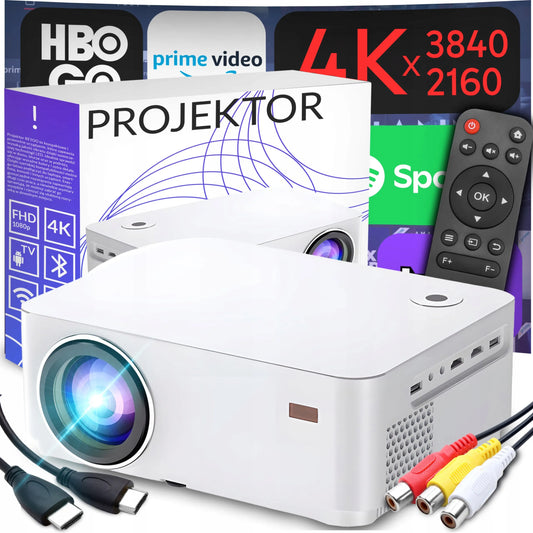 RETOO išmanusis projektorius SMART TV Wi-Fi Full HD 4K 9000 lm LCD LED Bluetooth Android