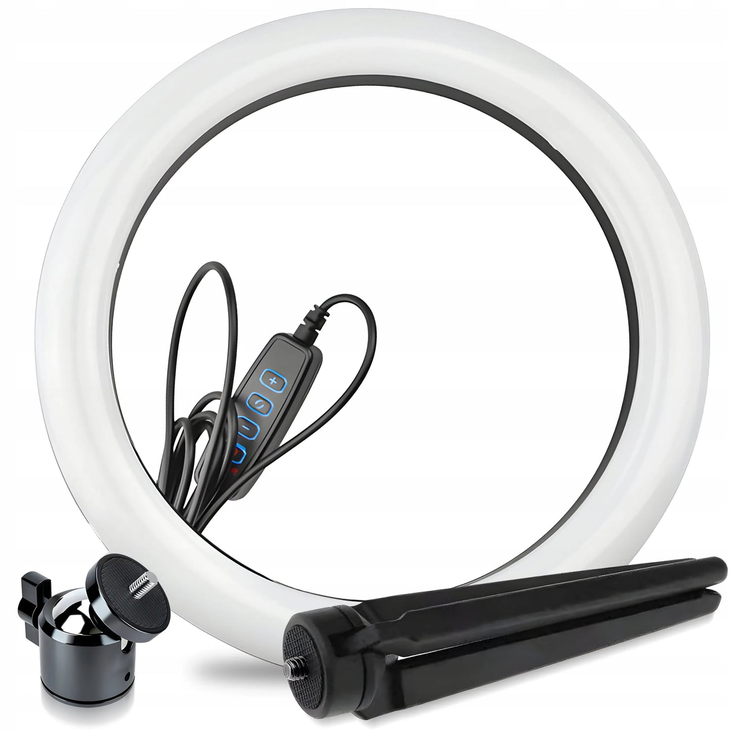 RETOO LED žiedinė asmenukių lempa makiažui su stovu, skirta nuotraukoms ir vaizdo įrašams, USB