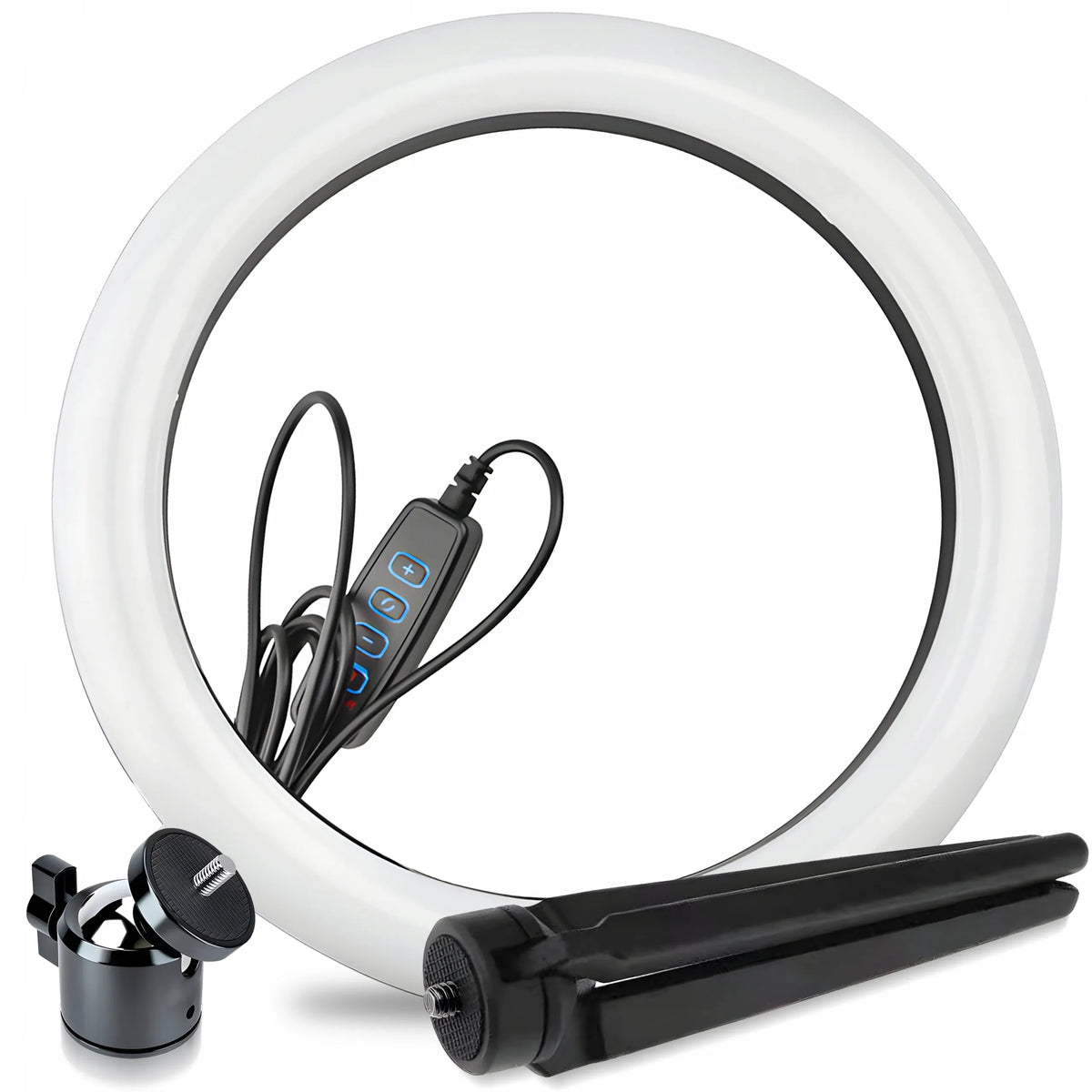 RETOO LED žiedinė asmenukių lempa makiažui su stovu, skirta nuotraukoms ir vaizdo įrašams, USB