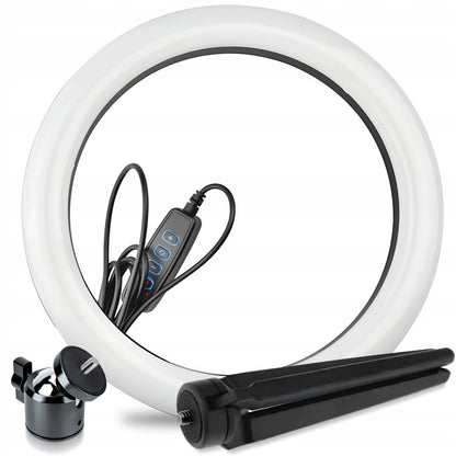 RETOO LED žiedinė asmenukių lempa makiažui su stovu, skirta nuotraukoms ir vaizdo įrašams, USB