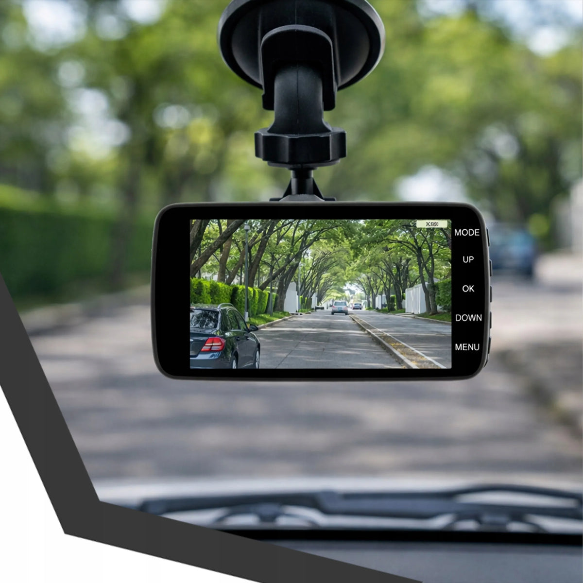 RETOO M040 Automobilinis vaizdo registratorius su priekine ir galine kamera bei atbulinės eigos funkcija