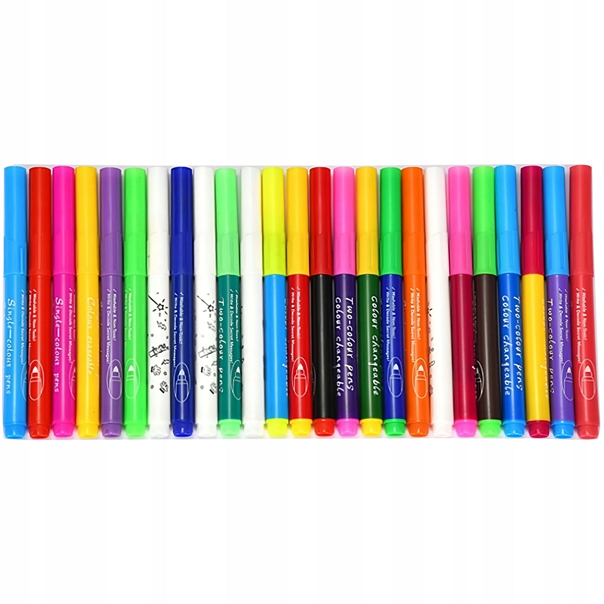 RETOO magiški spalvas keičiantys flomasteriai, 25 vnt., plaunami