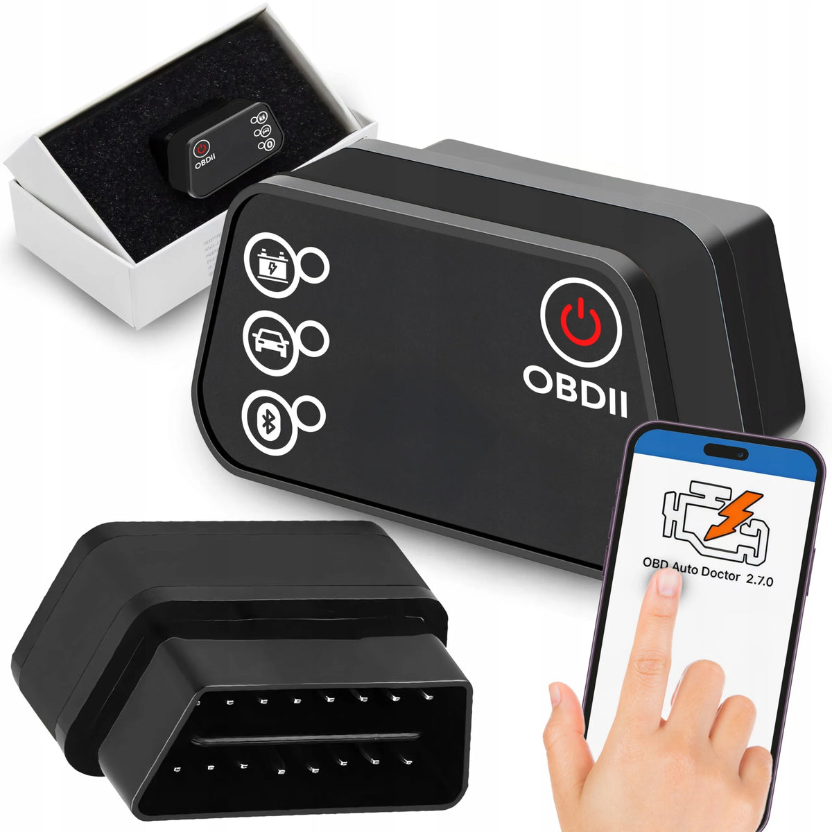 RETOO OBD2 Bluetooth diagnostikos sąsaja, lenkų kalba, klaidų trynimo testeris