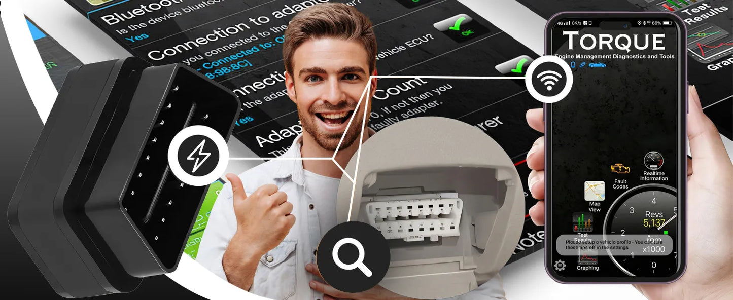RETOO OBD2 Bluetooth diagnostikos sąsaja, lenkų kalba, klaidų trynimo testeris