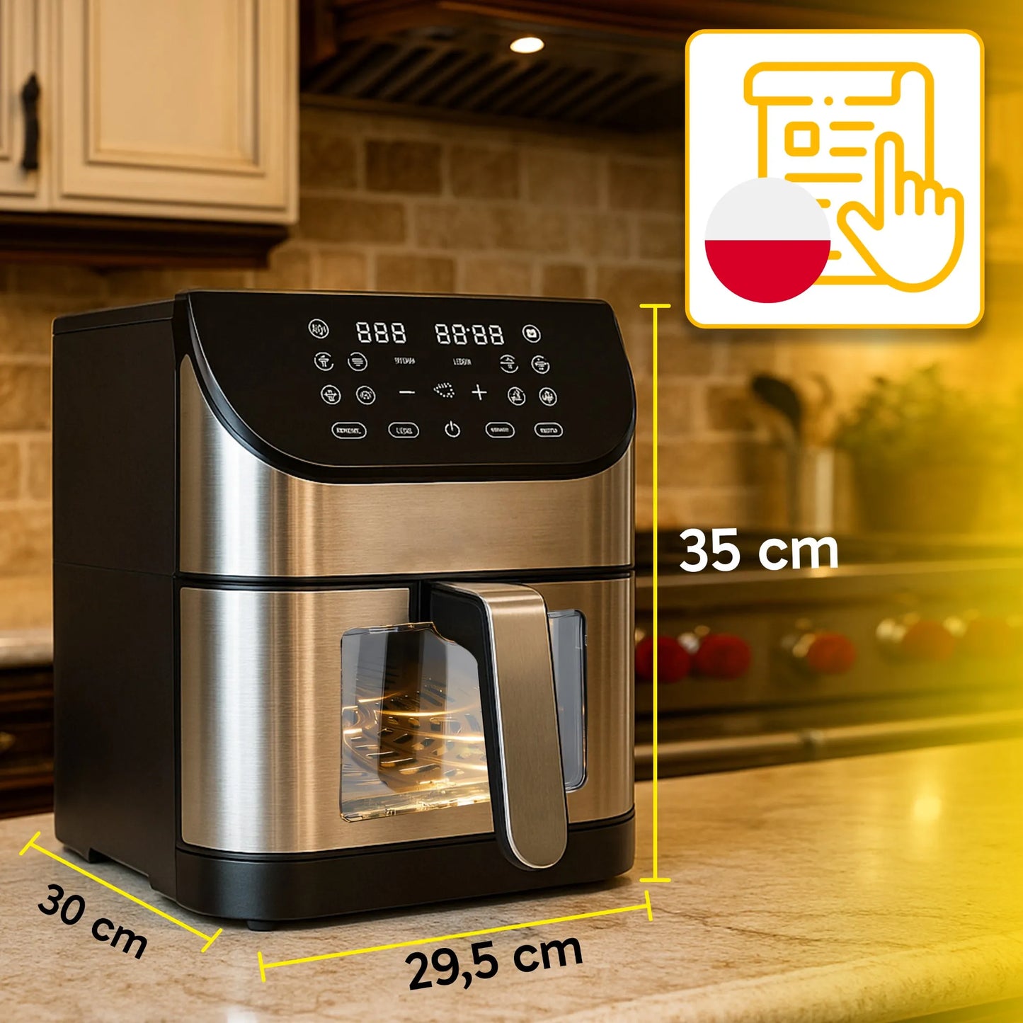 RETOO oro gruzdintuvė 8L XXL 1800W