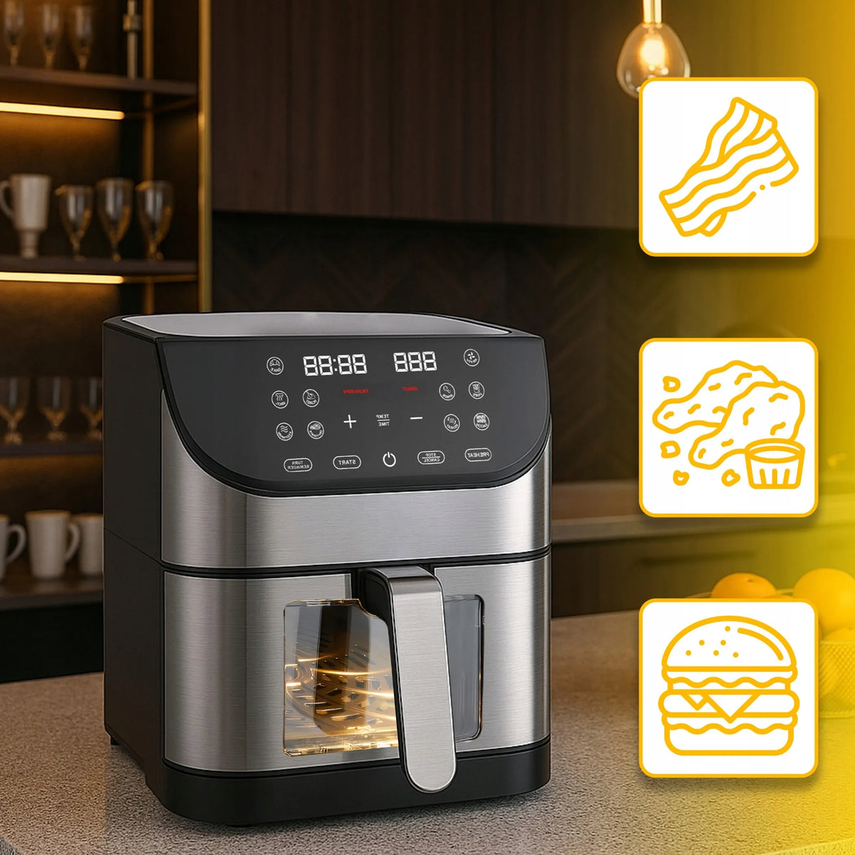 RETOO oro gruzdintuvė 8L XXL 1800W