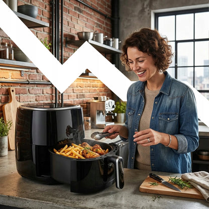RETOO oro gruzdintuvė AIR FRYER 3,2L orkaitė 1200W 10 režimų