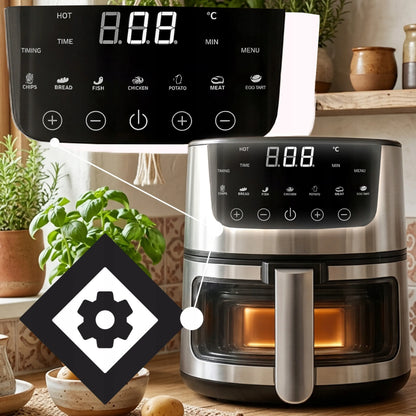 RETOO oro gruzdintuvė AIR FRYER 7L orkaitė 1500W 7 režimai