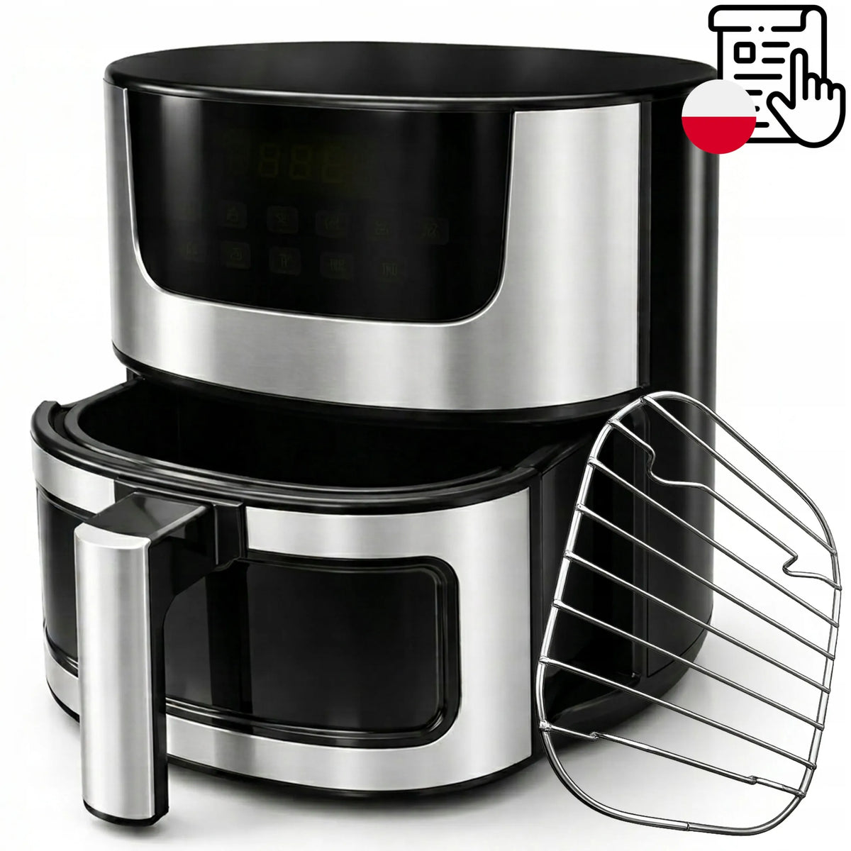 RETOO oro gruzdintuvė AIR FRYER 7L orkaitė 1500W 7 režimai