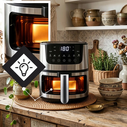RETOO oro gruzdintuvė AIR FRYER 7L orkaitė 1500W 7 režimai