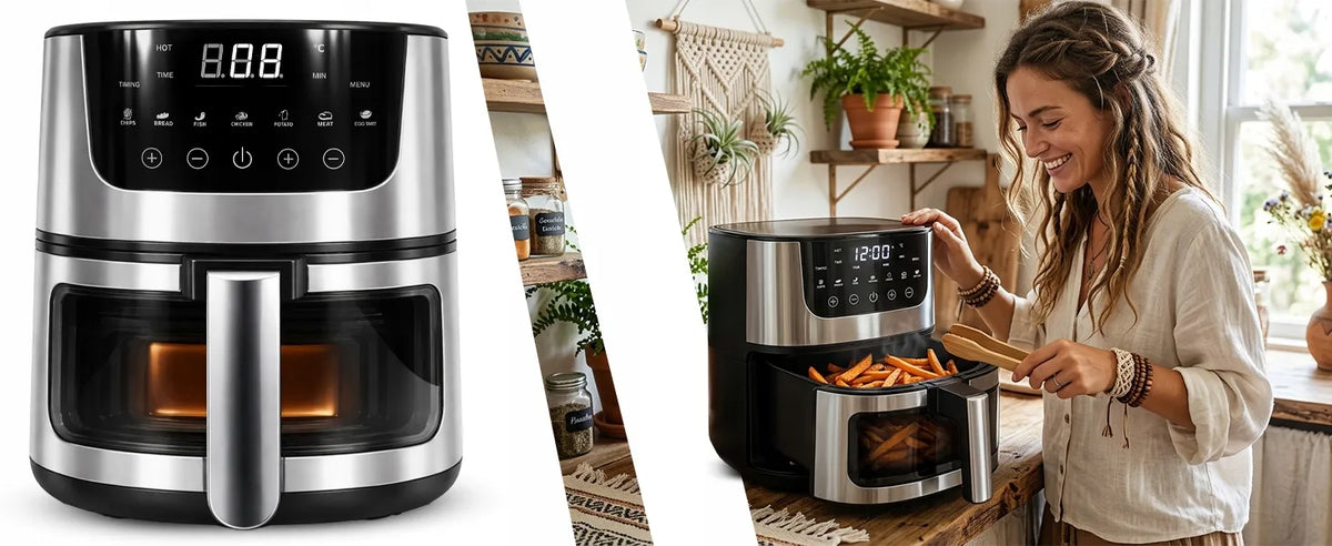 RETOO oro gruzdintuvė AIR FRYER 7L orkaitė 1500W 7 režimai
