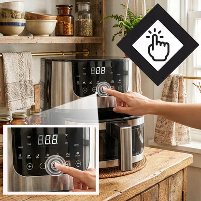 RETOO oro gruzdintuvė AIR FRYER 7L orkaitė 1500W 7 režimai