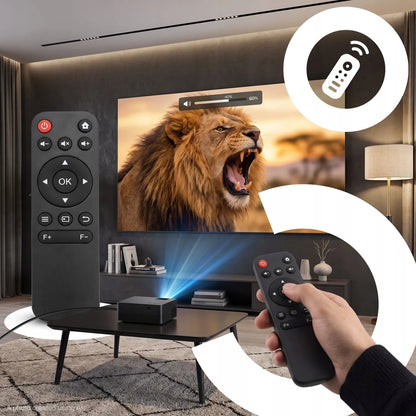 „Retoo“ projektorius su „Android“, „Wi-Fi“, „Full HD“, 9000 lm, 4K UHD palaikymu ir „Bluetooth“