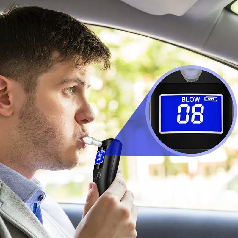 RETOO R-E263 tikslus skaitmeninis alkoholio matuoklis su LCD ekranu ir 10 kandiklių