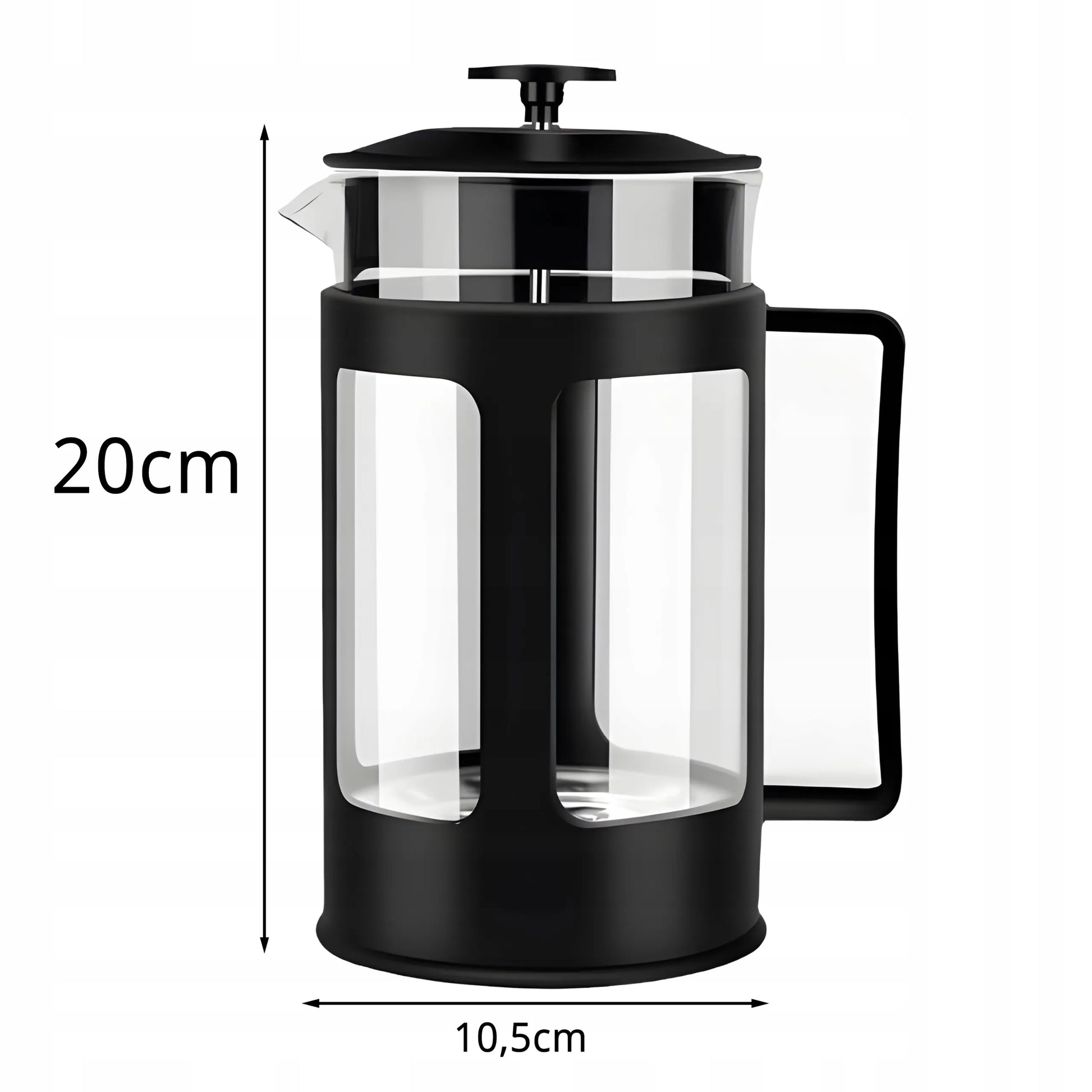 RETOO stiklinis French Press kavos ir arbatos plikiklis, 1 l