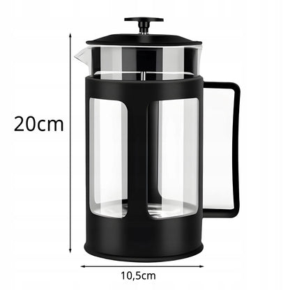 RETOO stiklinis French Press kavos ir arbatos plikiklis, 1 l